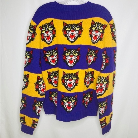 NWT Gucci Men’s cat sweater 100% wool Large unisex authentic verified receipt - Picture 8 of 16